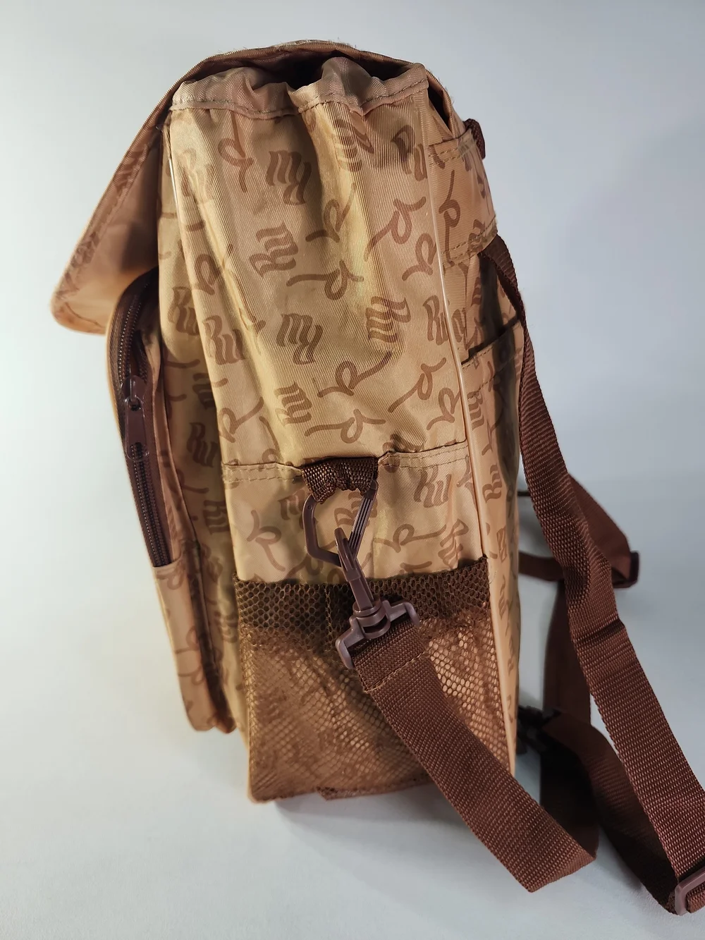 Rocawear Tan Monogram Logo Backpack